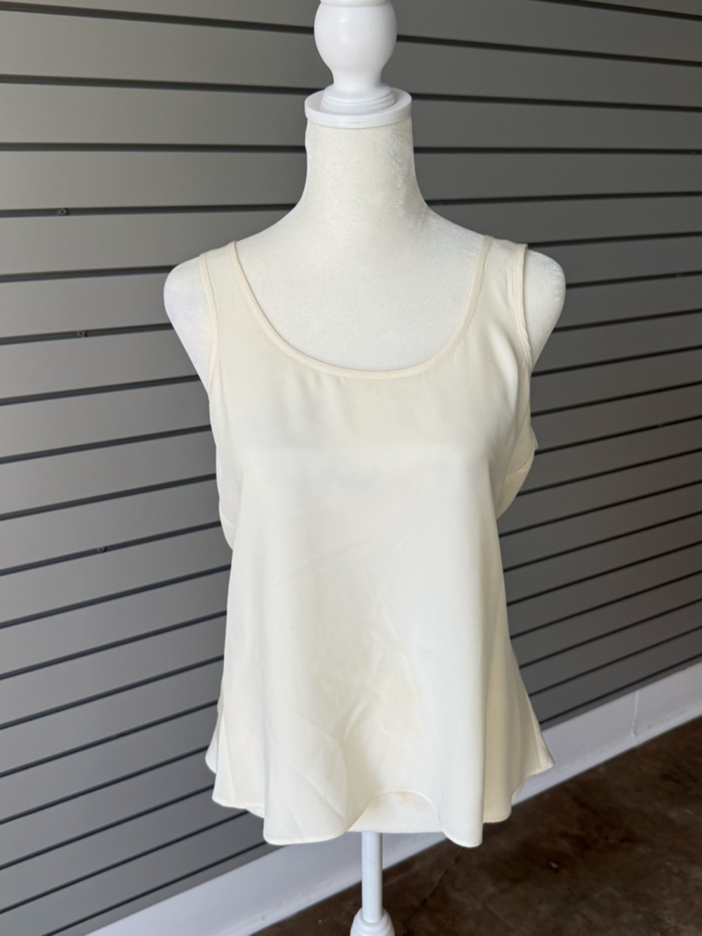 Parker Cream Scoop Neck Tank Top